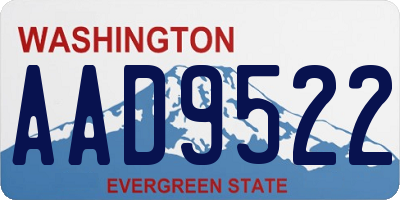 WA license plate AAD9522