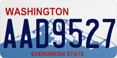 WA license plate AAD9527