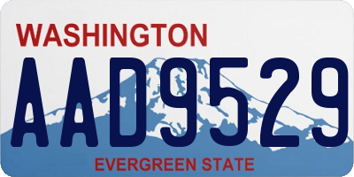 WA license plate AAD9529
