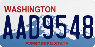 WA license plate AAD9548