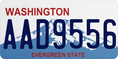WA license plate AAD9556
