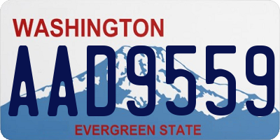 WA license plate AAD9559