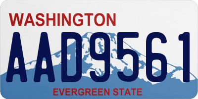 WA license plate AAD9561