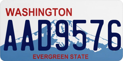 WA license plate AAD9576