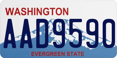 WA license plate AAD9590