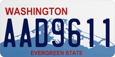 WA license plate AAD9611