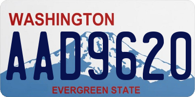 WA license plate AAD9620