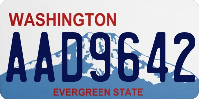 WA license plate AAD9642
