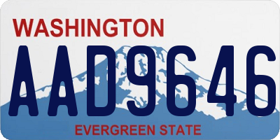 WA license plate AAD9646
