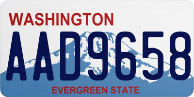 WA license plate AAD9658