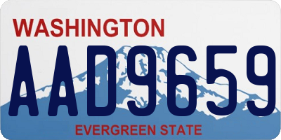 WA license plate AAD9659