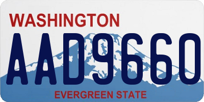 WA license plate AAD9660