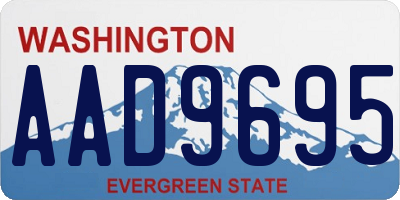 WA license plate AAD9695
