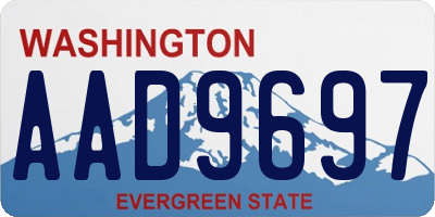 WA license plate AAD9697