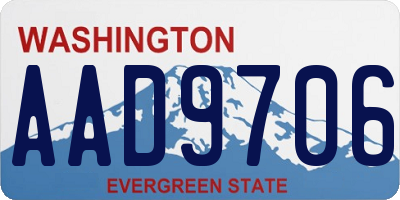 WA license plate AAD9706