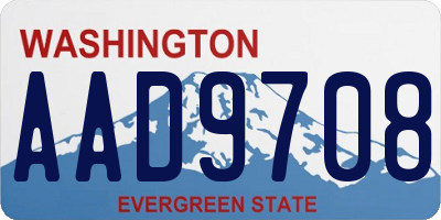WA license plate AAD9708