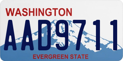WA license plate AAD9711