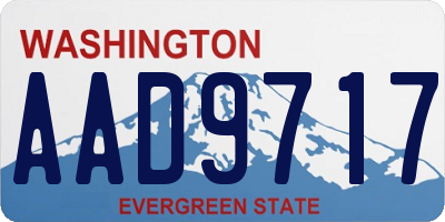 WA license plate AAD9717