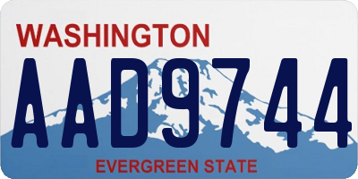 WA license plate AAD9744