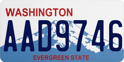 WA license plate AAD9746