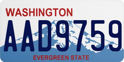 WA license plate AAD9759