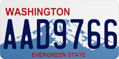 WA license plate AAD9766