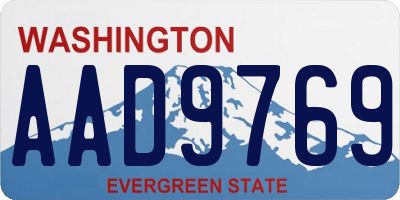WA license plate AAD9769
