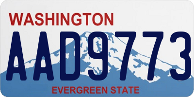 WA license plate AAD9773