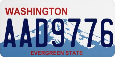 WA license plate AAD9776
