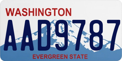 WA license plate AAD9787