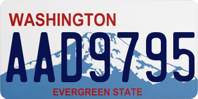 WA license plate AAD9795