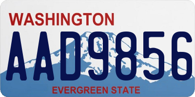 WA license plate AAD9856