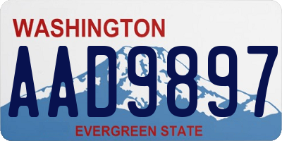 WA license plate AAD9897