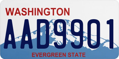 WA license plate AAD9901