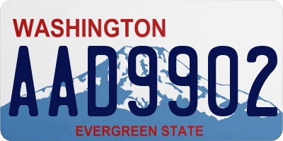 WA license plate AAD9902