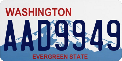 WA license plate AAD9949