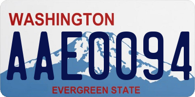 WA license plate AAE0094