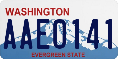 WA license plate AAE0141