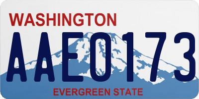 WA license plate AAE0173