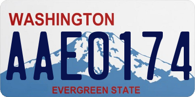 WA license plate AAE0174