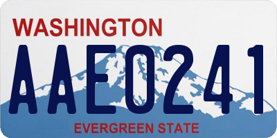 WA license plate AAE0241