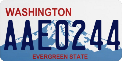WA license plate AAE0244