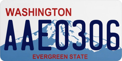 WA license plate AAE0306