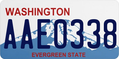 WA license plate AAE0338