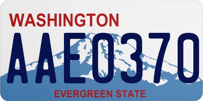 WA license plate AAE0370