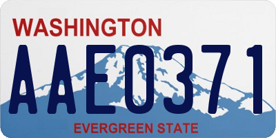 WA license plate AAE0371
