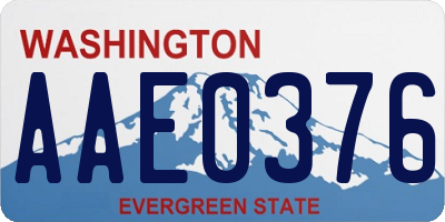 WA license plate AAE0376