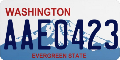 WA license plate AAE0423
