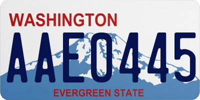 WA license plate AAE0445