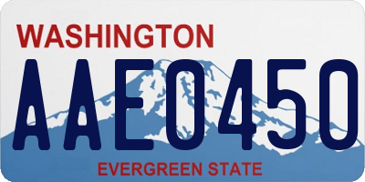 WA license plate AAE0450